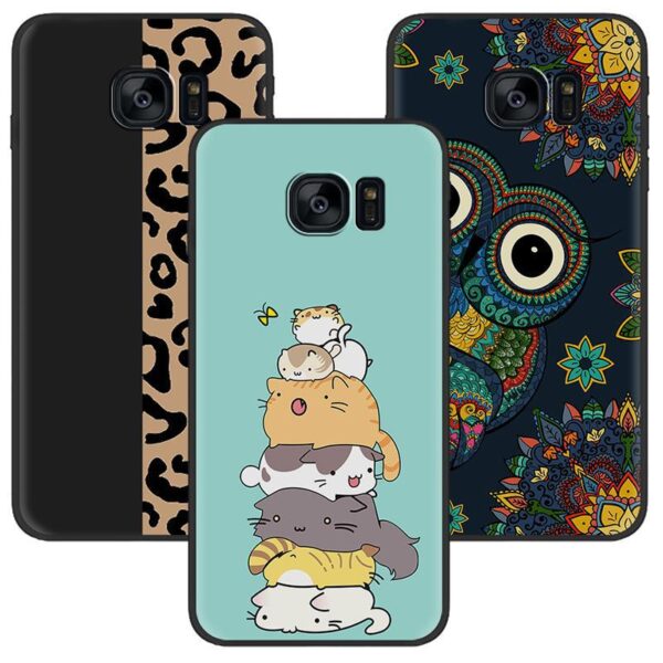 Samsung Galaxy S Serie Retro TPU Handyhülle Eule Galaxy S7 – Bild 2