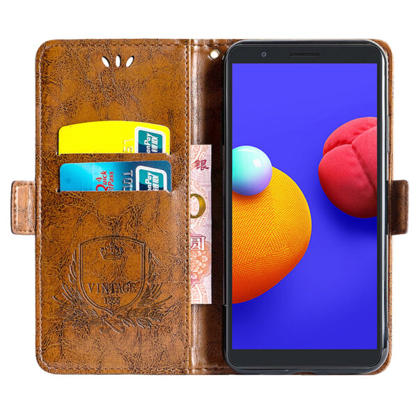 Samsung Galaxy A Serie Einfarbig PU Handyhülle Galaxy A01 Core Geschäft – Bild 9