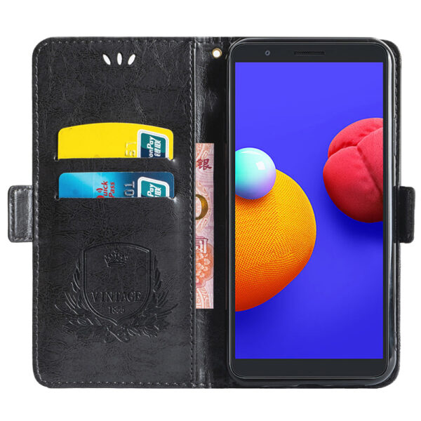 Samsung Galaxy A Serie Einfarbig PU Handyhülle Galaxy A01 Core Geschäft – Bild 4