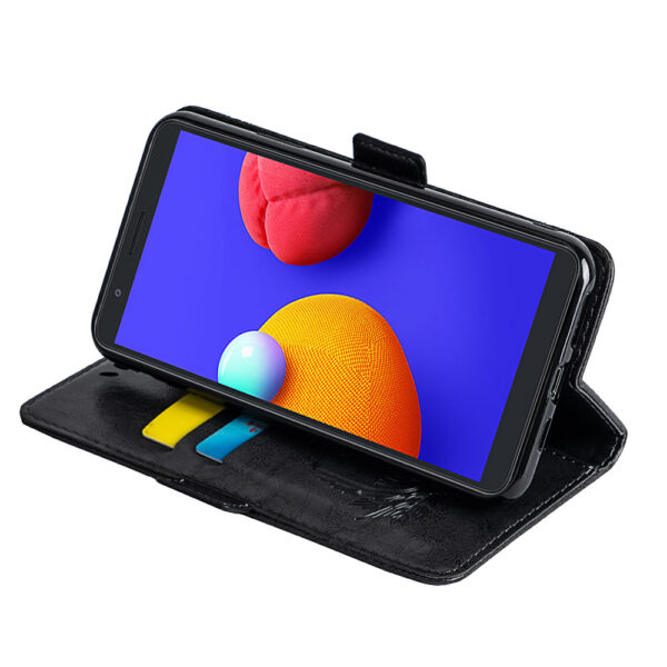 Samsung Galaxy A Serie Einfarbig PU Handyhülle Galaxy A01 Core Geschäft – Bild 5