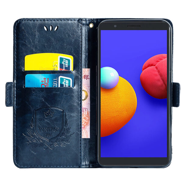 Samsung Galaxy A Serie Einfarbig PU Handyhülle Galaxy A01 Core Geschäft – Bild 6