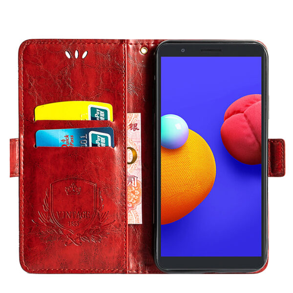 Samsung Galaxy A Serie Einfarbig PU Handyhülle Galaxy A01 Core Geschäft – Bild 7