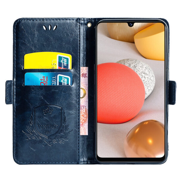 Samsung Galaxy A Serie Ölwachsleder PU Galaxy A42 5G Jahrgang Handyhülle – Bild 6