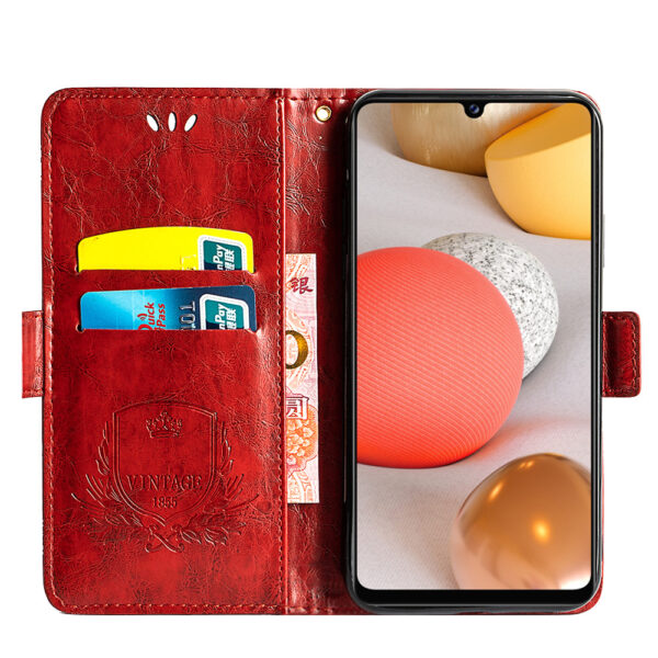 Samsung Galaxy A Serie Ölwachsleder PU Galaxy A42 5G Jahrgang Handyhülle – Bild 7