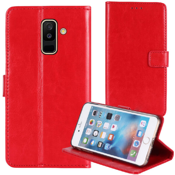 Samsung Galaxy A Serie Leder Einfarbig Handyhülle Galaxy A6 Plus (2018) Geschäft