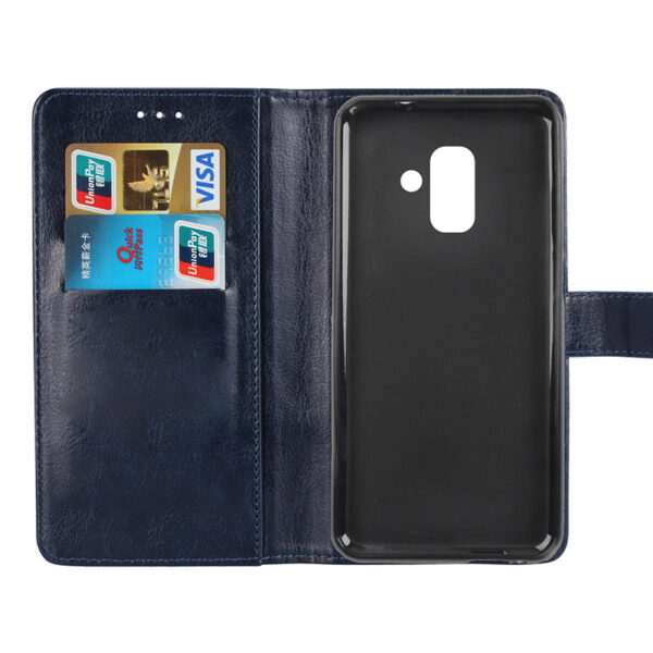Samsung Galaxy A Serie Leder Einfarbig Handyhülle Galaxy A6 Plus (2018) Geschäft – Bild 3