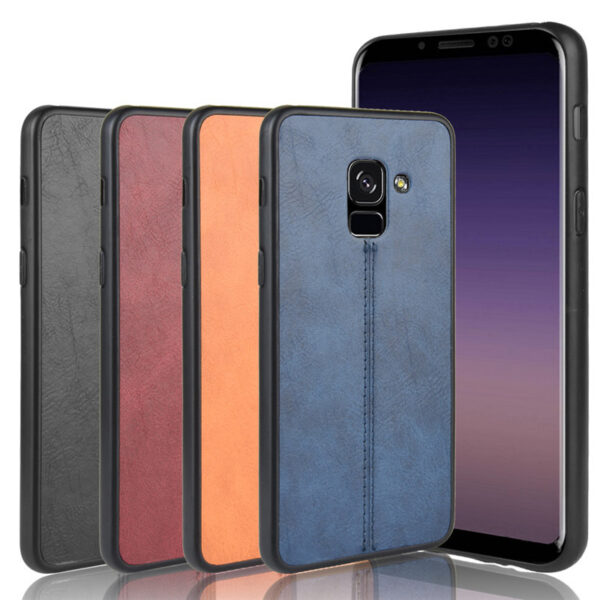 Samsung Galaxy A Serie Handyhülle Galaxy A8+ Einfach Kalbsleder – Bild 2