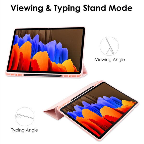 Samsung Tablet Serie Galaxy Tab S8+ Tablethülle Einfarbig Leder Mode – Bild 3