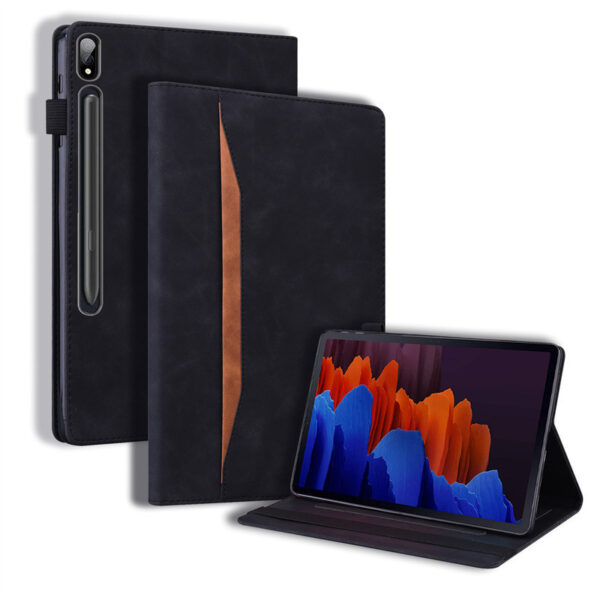 Samsung Tablet Serie Leder Einfarbig Mode Tablethülle Galaxy Tab S8 Ultra – Bild 7