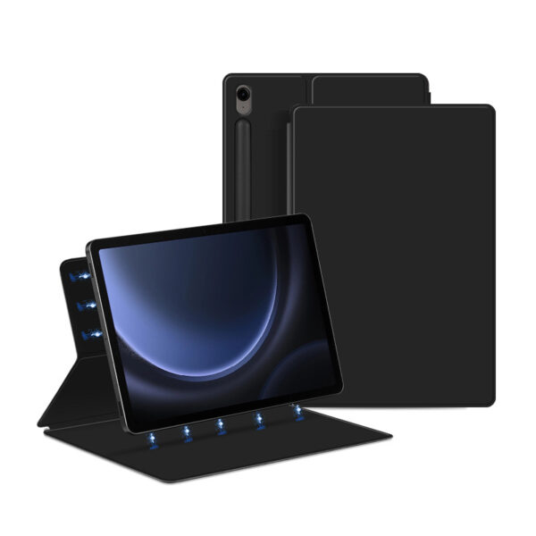 Samsung Tablet Serie Tablethülle Galaxy Tab S9 FE Leder Mode Einfarbig – Bild 5