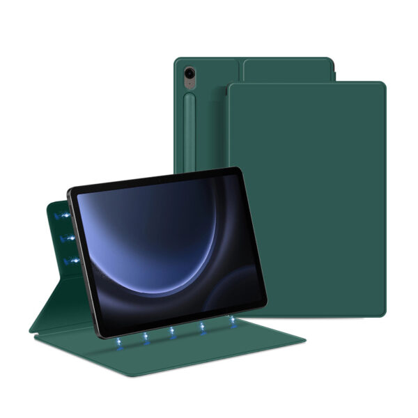 Samsung Tablet Serie Tablethülle Galaxy Tab S9 FE Leder Mode Einfarbig – Bild 9