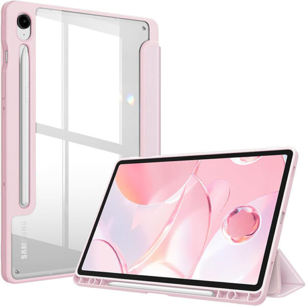 Samsung Tablet Serie Mode Einfarbig Tablethülle Galaxy Tab S9 FE Kohlefaser – Bild 10