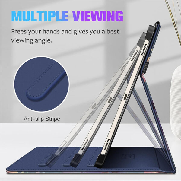 Samsung Tablet Serie Mode Leder Tablethülle Galaxy Tab S9 FE+ Blume – Bild 2
