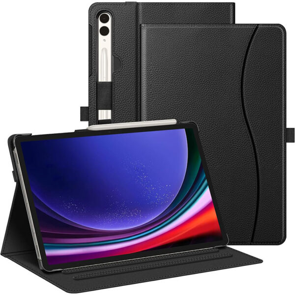 Samsung Tablet Serie Mode Leder Tablethülle Galaxy Tab S9 FE+ Blume – Bild 5