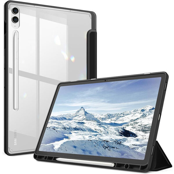 Samsung Tablet Serie Galaxy Tab S9 FE+ Mode Kohlefaser Tablethülle Einfarbig – Bild 5