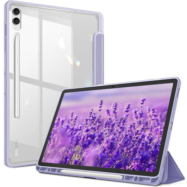 Samsung Tablet Serie Galaxy Tab S9 FE+ Mode Kohlefaser Tablethülle Einfarbig – Bild 7