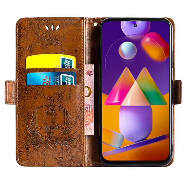 Samsung Galaxy M Serie PU Ölwachsleder Galaxy M31s Handyhülle Einfach – Bild 9