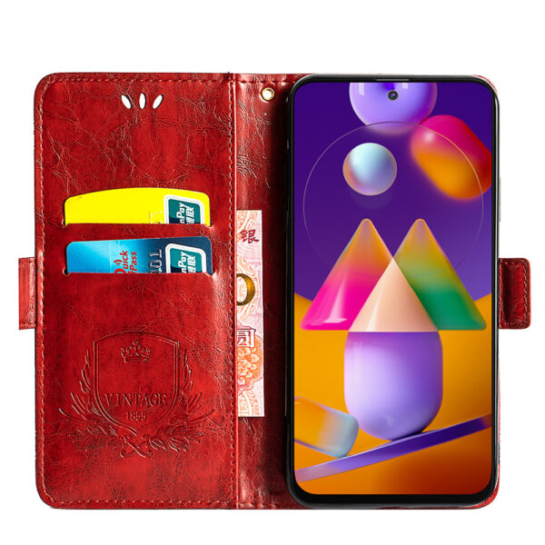 Samsung Galaxy M Serie PU Ölwachsleder Galaxy M31s Handyhülle Einfach – Bild 4