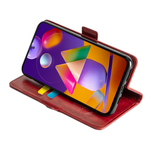 Samsung Galaxy M Serie PU Ölwachsleder Galaxy M31s Handyhülle Einfach – Bild 5