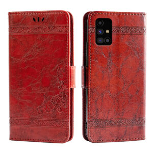 Samsung Galaxy M Serie PU Ölwachsleder Galaxy M31s Handyhülle Einfach