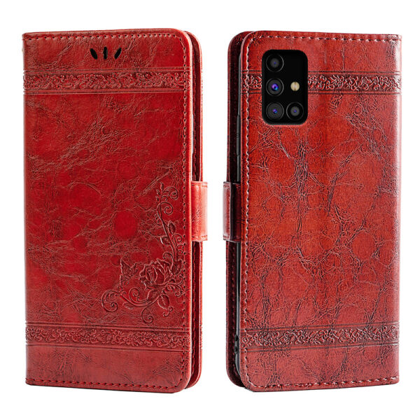 Samsung Galaxy M Serie PU Ölwachsleder Galaxy M31s Handyhülle Einfach