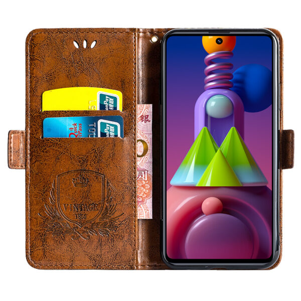 Samsung Galaxy M Serie PU Ölwachsleder Handyhülle Einfach Galaxy M51 – Bild 4