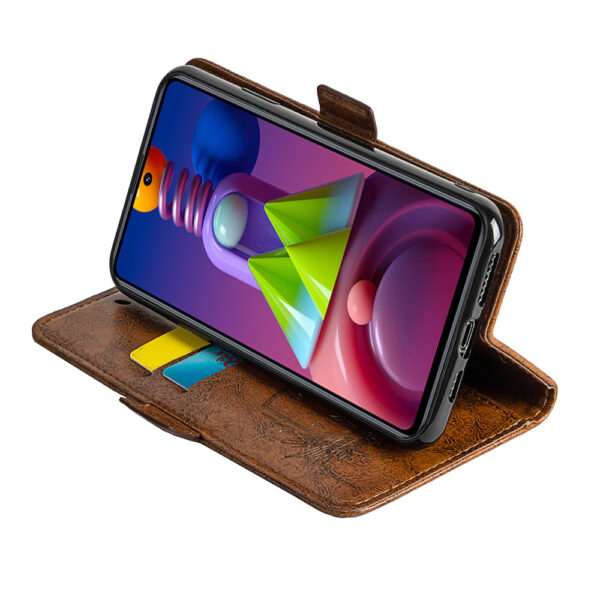 Samsung Galaxy M Serie PU Ölwachsleder Handyhülle Einfach Galaxy M51 – Bild 5