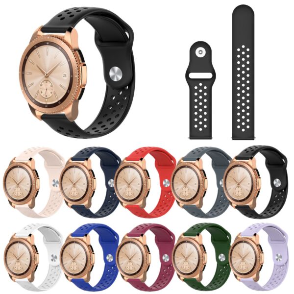 Samsung Samsung Watch Serie Einfarbig Silikon Galaxy Watch (42mm) Mode Uhrenarmband – Bild 2