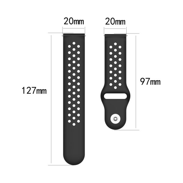 Samsung Samsung Watch Serie Einfarbig Silikon Galaxy Watch (42mm) Mode Uhrenarmband – Bild 3