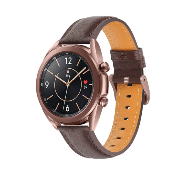Samsung Samsung Watch Serie Leder Uhrenarmband Galaxy Watch 3 (45mm) Einfarbig Mode – Bild 7