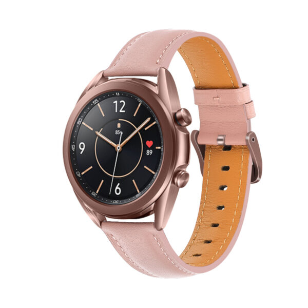 Samsung Samsung Watch Serie Leder Uhrenarmband Galaxy Watch 3 (45mm) Einfarbig Mode – Bild 8