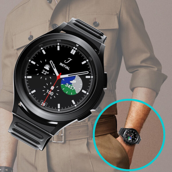 Samsung Samsung Watch Serie Uhrenarmband TPU Einfarbig Galaxy Watch 4 Classic (42mm) Mode – Bild 3