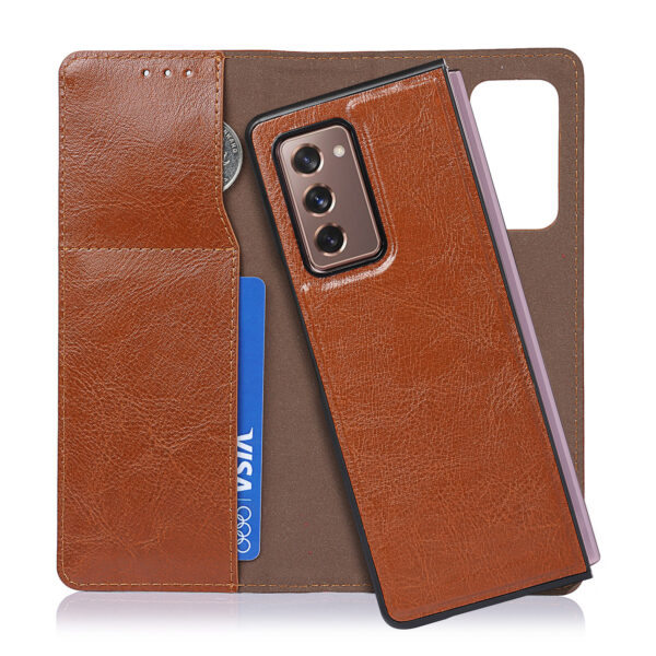 Samsung Galaxy Z Serie Mode Galaxy Z Fold2 5G Handyhülle Crazy Horse Leder Leder – Bild 2