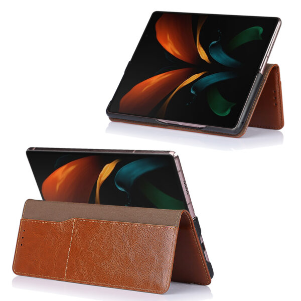 Samsung Galaxy Z Serie Mode Galaxy Z Fold2 5G Handyhülle Crazy Horse Leder Leder – Bild 5