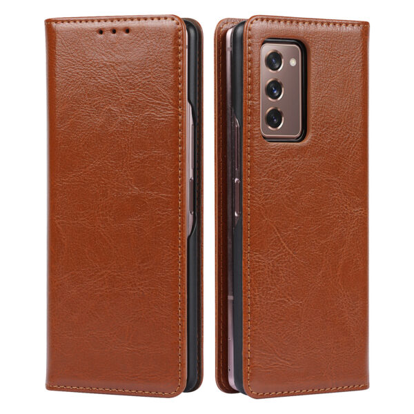 Samsung Galaxy Z Serie Mode Galaxy Z Fold2 5G Handyhülle Crazy Horse Leder Leder – Bild 6