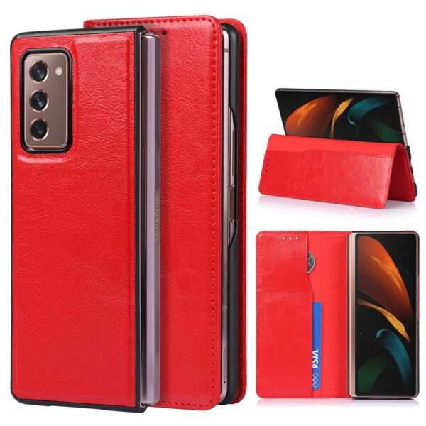 Samsung Galaxy Z Serie Mode Galaxy Z Fold2 5G Handyhülle Crazy Horse Leder Leder – Bild 7