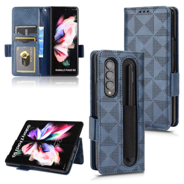 Samsung Galaxy Z Serie Leder Handyhülle Muster Galaxy Z Fold4 Mode – Bild 2